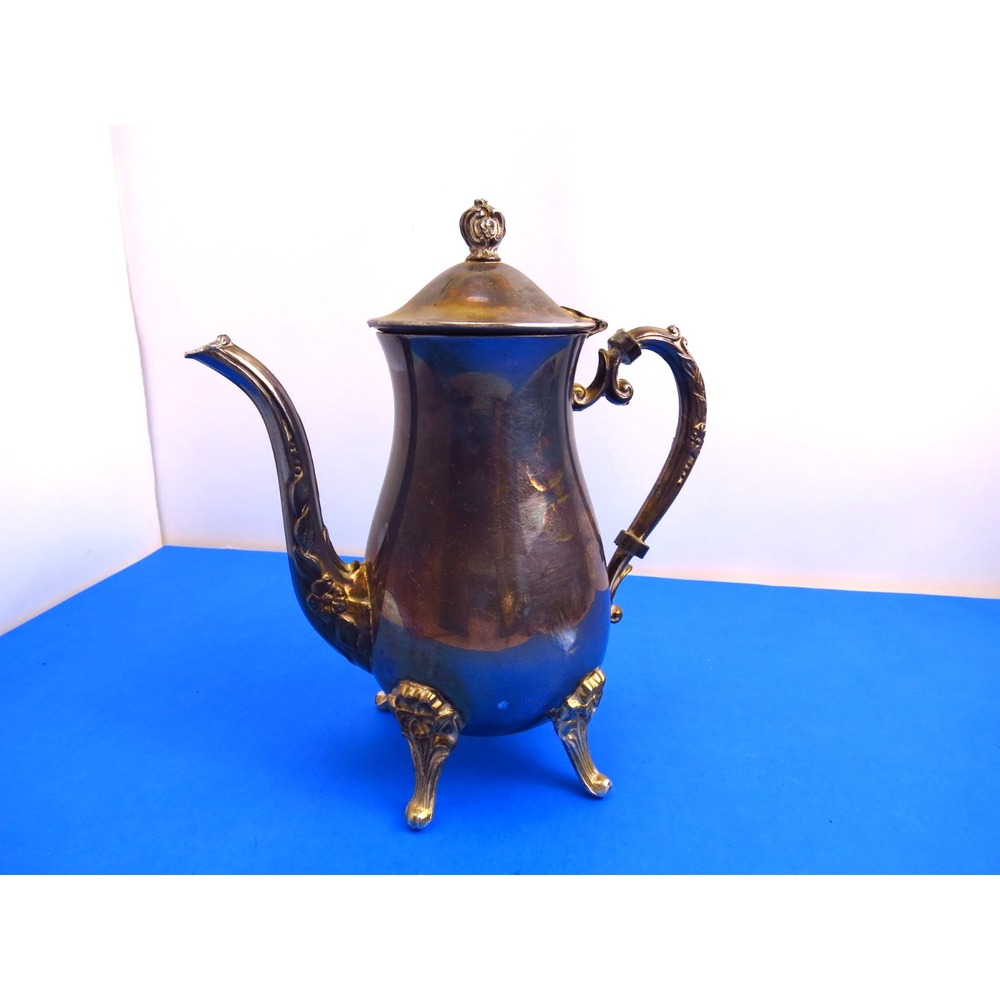 Sheridan Silver Plated Ornate Pitcher Teapot 9.5 Inches Victorian Style